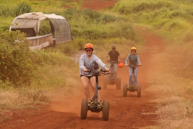 ATV Adventure in Hawaii by Da Mongoose EzRaider - Stop 1, Oahu’s North Shore: red dirt turns and big viewpoint time