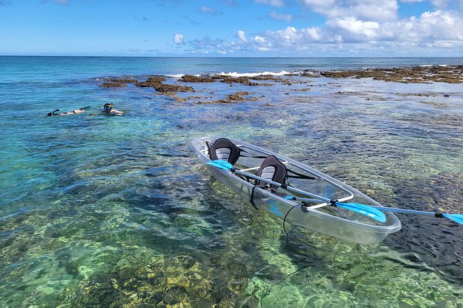 Clear Bottom Kayak - Guaranteed to see Turtles! - Getting suited at Sea and Board Sports in Haleiwa