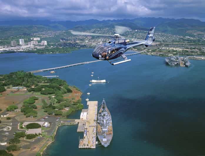 From Honolulu: Complete Oahu Island Helicopter Tour - Nuuanu Rainforest to Sacred Falls, where the island goes from coast to jungle