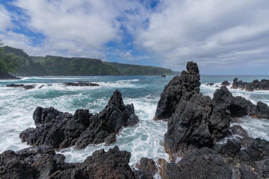 From Oahu: Maui Road to Hana Sightseeing Tour - Waianapanapa State Park: Black Sand and Sea Caves