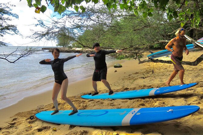 Group Surf Lessons for beginners on the North Shore of Oahu - Morning or afternoon lessons for a Haleiwa surf day