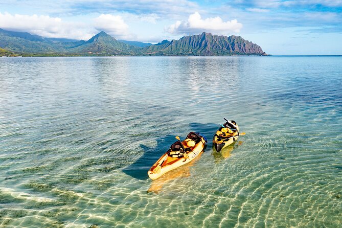 Half-Day Kaneohe Bay Sandbar Self-Guided Kayaking Experience - Arriving at Ahu’olaka: What the 1-Mile-By-3-Mile Sandbar Looks Like