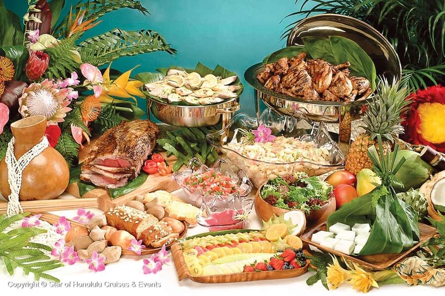 Honolulu: Pacific Star Sunset Buffet and Show - Pier 8 Timing: Check-In at 4:45, Depart at 5:30
