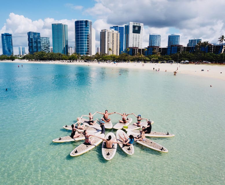 Honolulu: SUP (Standup Paddleboard) Yoga Class - Finding your boards at Magic Island, Ala Moana