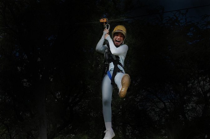 Night Zipline: 3 Zipline Adrenaline Adventure - Guides and vibe: Ethan and Kim, Judy and Nico, and driver Ann