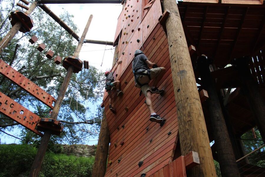 Oahu: High Ropes Adventure, Climbing, & Rappel Experience - The 60-foot Adventure Tower and the 50-foot freefall moment