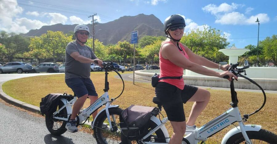 Oahu: Honolulu E-Bike Ride and Diamond Head Hike - Diamond Head hike basics: medium difficulty with steep stairs
