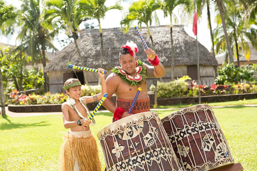 Oahu: Islands of Polynesia and "HA: Breath of Life Show" - Tahiti village: a special wedding ceremony, pole fishing, and hip-shaking dance