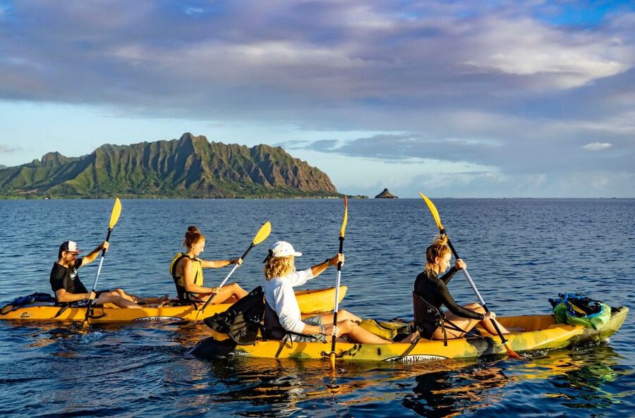 Oahu: Kaneohe Bay Coral Reef Kayaking Rental - Ko’olau views you actually see from a kayak