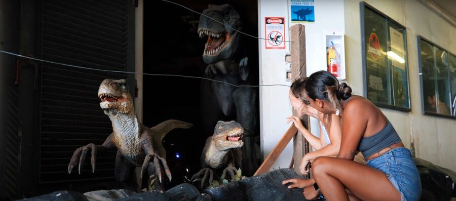 Oahu: Kualoa Jurassic Movie Set Adventure Tour - Jurassic World walls and the entrance photo moment