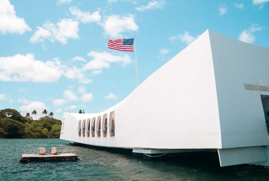 Oahu: Pearl Harbor, USS Arizona, and City Tour - Hawaii State Capitol grounds and the Eternal Flame