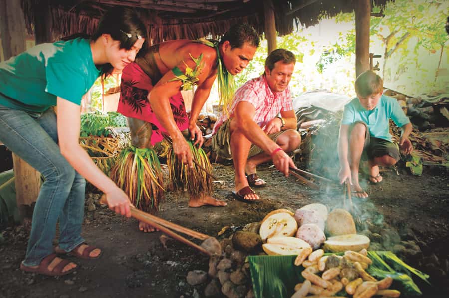 Oahu: Polynesian Cultural Center Island Villages Ticket - Island of Hawaii: hula ambassadors, traditional food, and hands-on play