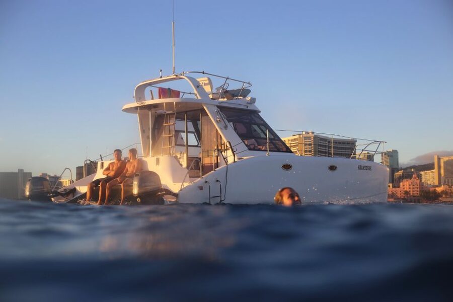 Oahu: Private Turtle Snorkeling with Customizable Itinerary - Private turtle snorkeling on a shaded catamaran: the real value