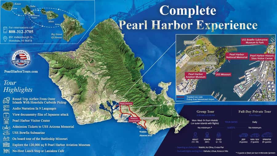 Oahu: The Complete Pearl Harbor Ticket - A full-day route built around the main Pearl Harbor stops