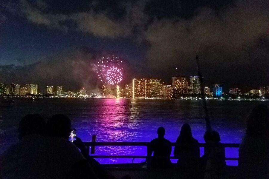 Oahu: Waikiki BYOB Friday Night Fireworks Cruise - BYOB on board: included snacks, what the cooler vibe really means