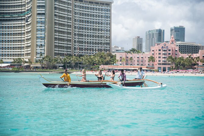 Outrigger Canoe Surfing - Waikiki Wave Time in an Outrigger Canoe