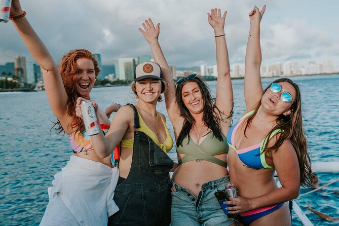 Paradise Waikiki Sunset Cruise + LIVE DJ + SWIMMING - What the 2 Free Drinks Actually Does for the Price
