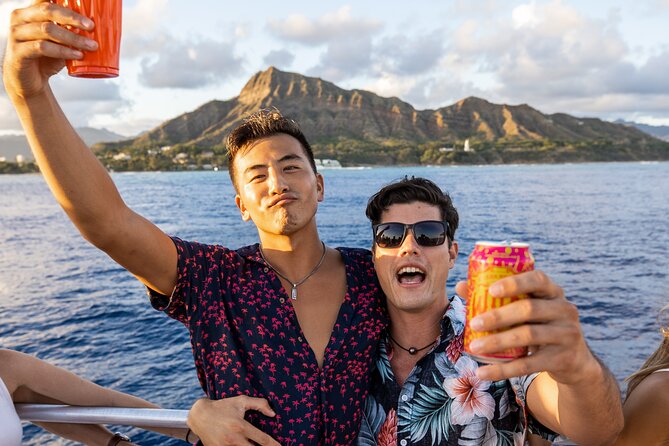 Premier Waikiki Sunset Party Cruise with Live DJ and Full Bar - The upside people rave about, and the one thing to watch
