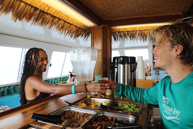 Premium Snorkel Sunset Cruise with Whale and Dolphin Watch - Hawaiian-style buffet dinner and included drinks: what you should plan to eat