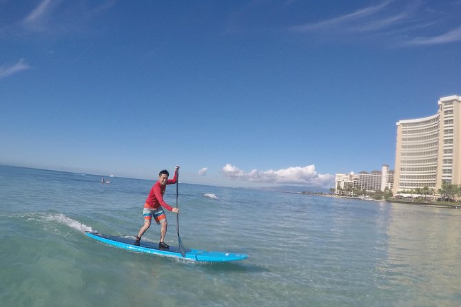 Semi-Private Stand Up Paddle Lesson with Waikiki Courtesy Shuttle - The Surf School Bus pickup and the Ohana Surf Center stop