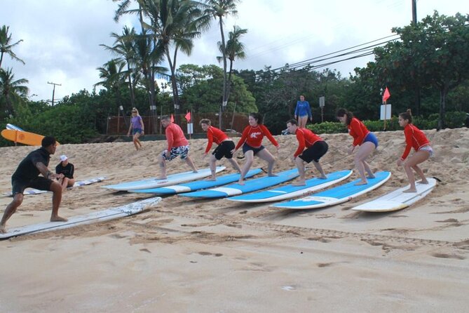 Surf Lessons on the North Shore Great for Families and all Ages - Gear Included: ST Longboard and Rashguard Comfort