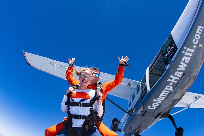 Tandem Skydiving with GoJump in Hawaii - Timing on Oahu, From 7:00 AM to a 2:00 PM Jump Window