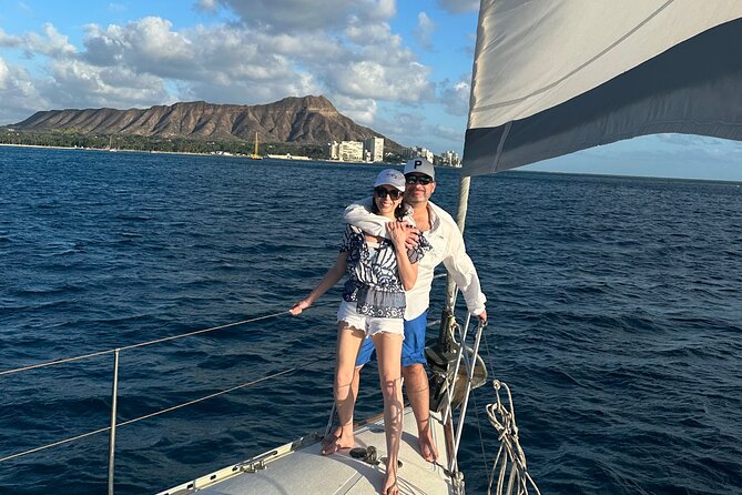 Waikiki private Day Tour and Sunset sail for couples - Stop 1: Waikiki Beach, Diamond Head in your view, and that first sunset glow