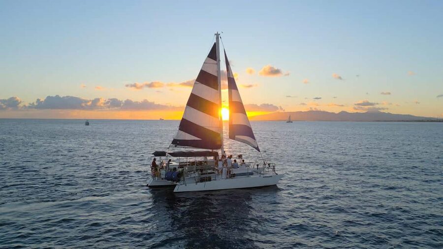 Waikiki: Sunset Swim & Sailing Experience - BYOB Swim Meets Sunset Sail Off Diamond Head